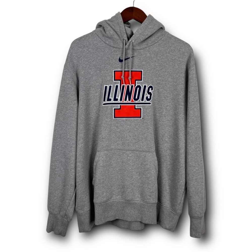 University of Illinois Illini Center Swoosh Nike Hoodie Sweatshirt
